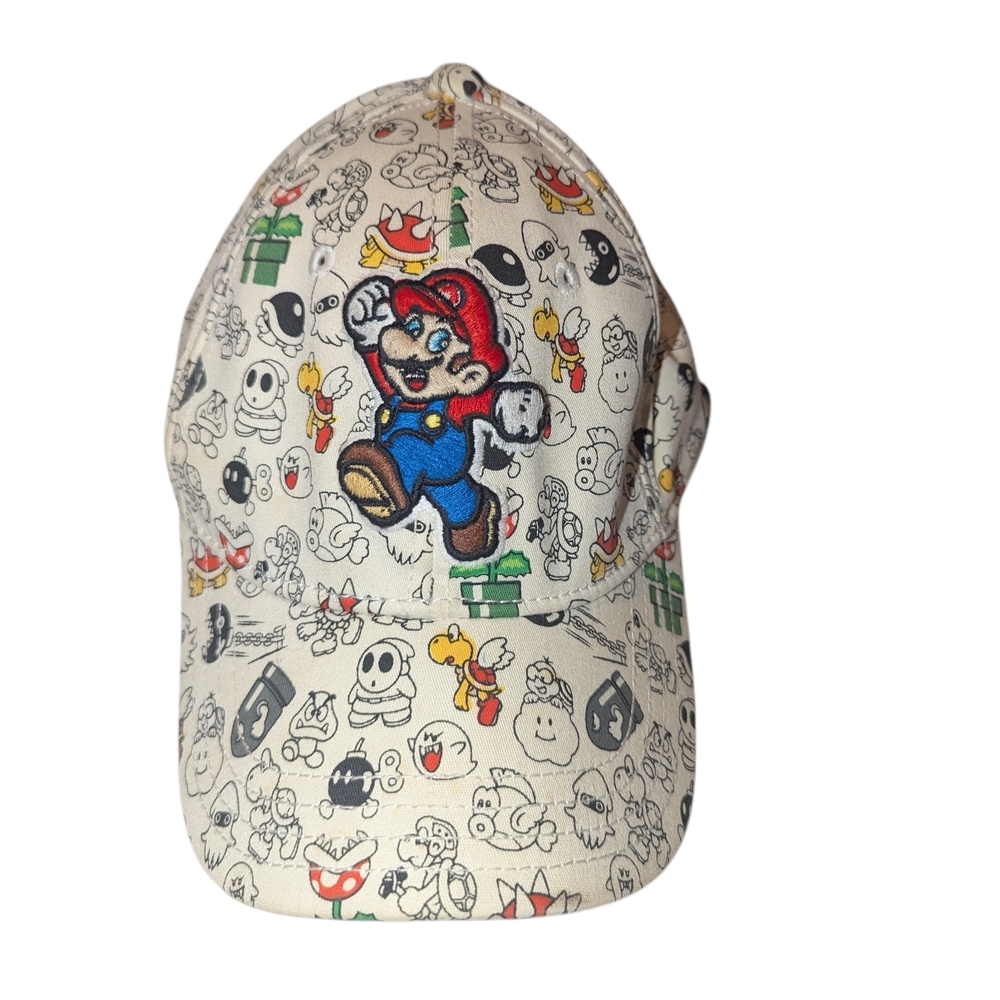 Super Mario All-Over Print Hat Cap Nintendo Comic Character Icons